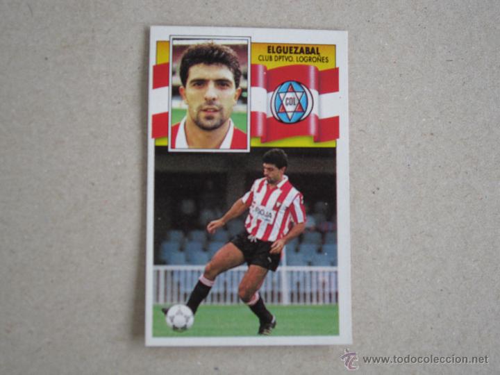Cromos de f&uacute;tbol: ESTE 90-91 ELGUEZABAL LOGRO&Ntilde;ES 1990-1991 NUNCA PEGADO - Foto 1