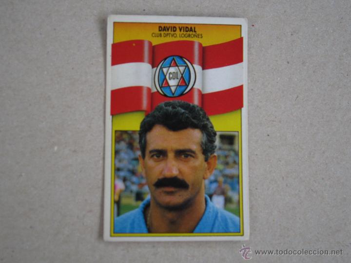 Cromos de f&uacute;tbol: ESTE 90-91 DAVID VIDAL LOGRO&Ntilde;ES 1990-1991 NUNCA PEGADO - Foto 1