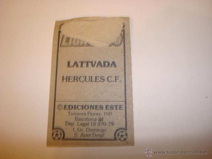Cromos de f&uacute;tbol: 79-80 ESTE. LATTUADA. HERCULES - Foto 2