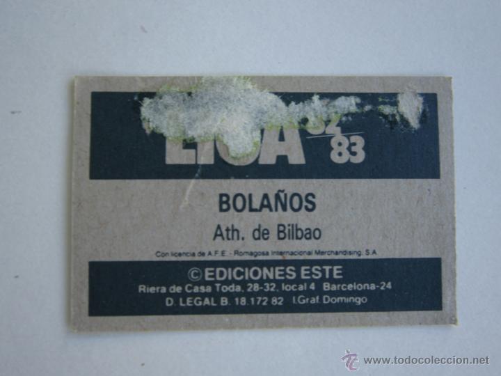 Cromos de f&uacute;tbol: ESTE 82-83 BOLA&Ntilde;OS ATHLETIC BILBAO 1982-1983 - Foto 2