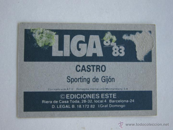 Cromos de f&uacute;tbol: ESTE 82-83 CASTRO  SPORTING GIJON 1982-1983 - Foto 2