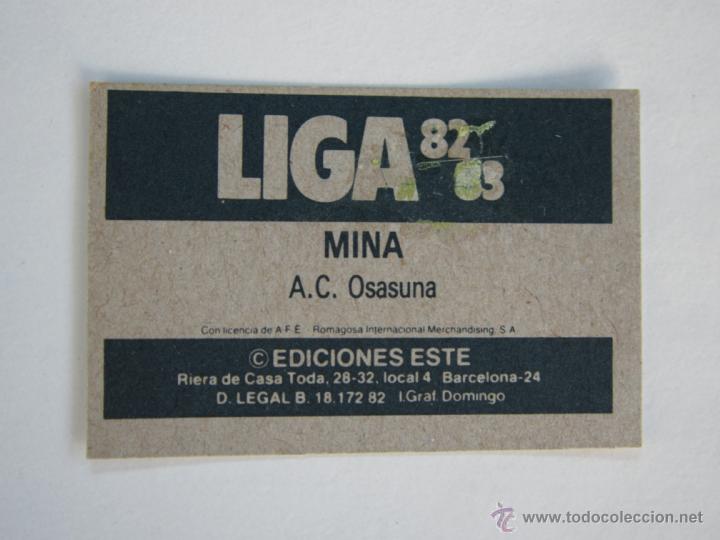 Cromos de f&uacute;tbol: ESTE 82-83 MINA OSASUNA 1982-1983 - Foto 2