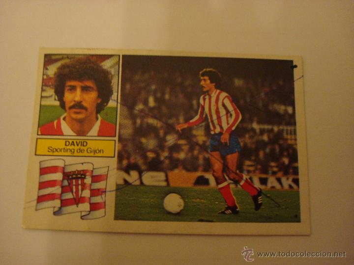 Cromos de f&uacute;tbol: 82-83 ESTE. DAVID. BAJA SPORTING GIJON. - Foto 1