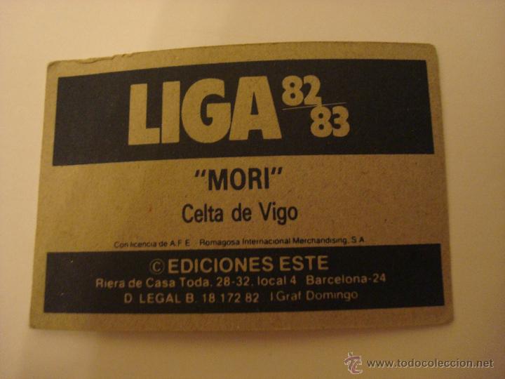 Cromos de f&uacute;tbol: 82-83 ESTE. MORI. CELTA DE VIGO. NUNCA PEGADO. - Foto 2