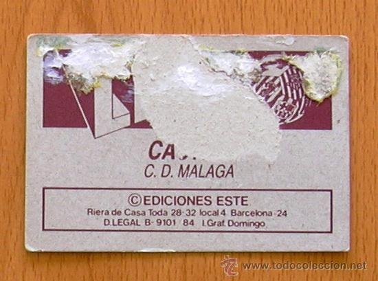 Cromos de f&uacute;tbol: M&aacute;laga - Castro - Ediciones Este 1984-1985, 84-85 - Foto 2