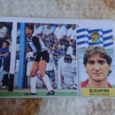 Cromos de Fútbol: CROMO FUTBOL ELDUAYEN REAL SOCIEDAD EDICIONES ESTE 86 87 1986 1987 NUNCA PEGADO DIFICIL