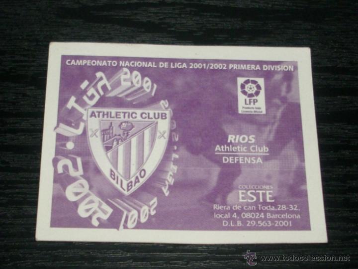Cromos de f&uacute;tbol: -ESTE 01-02 : RIOS  ( ATH.BILBAO ) - Foto 2