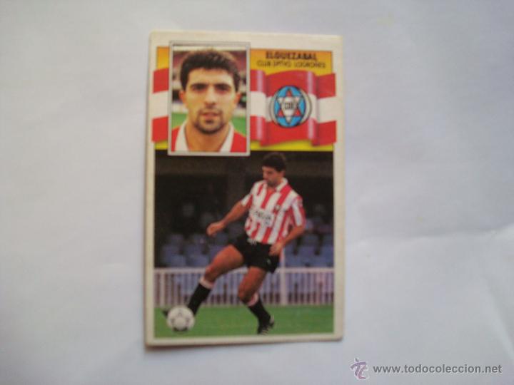 Cromos de f&uacute;tbol: logro&ntilde;es elguezabal ediciones este 1990-1991 90-91 sin pegar - Foto 1