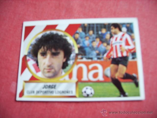 Cromos de f&uacute;tbol: ED. ESTE  88-89  JORGE  (LOGRO&Ntilde;ES) UNCA PEGADO - Foto 1