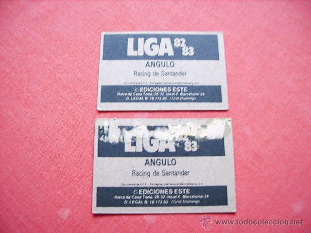 Cromos de f&uacute;tbol: ED. ESTE  82-83  DOBLE CROMO  ANGULO  (RACING) - Foto 2