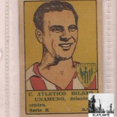 Cromos de Fútbol: UNAMUNO - CLUB ATLETICO BILBAO - TEMPORADA 1941-1942 - VALENCIANA - ESTRENAR