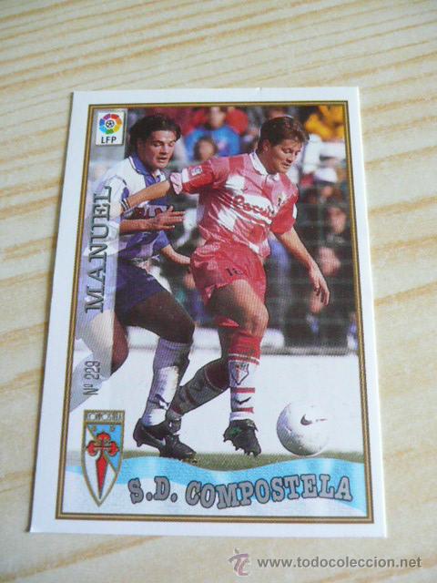 Fu&szlig;ball-Sticker: 229 MANUEL COMPOSTELA MUNDICROMO FICHAS DE LA LIGA 1997-1998 97-98