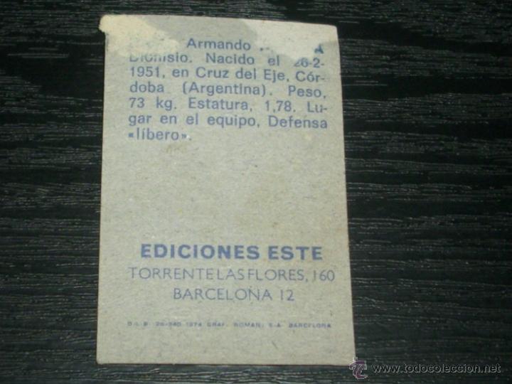 Cromos de f&uacute;tbol: -ESTE 74-75 : HEREDIA ( AT.MADRID ) - Foto 2
