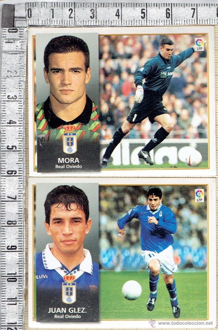 Cromos de Futebol: LOTE 2 CROMOS REAL OVIEDO EDICIONES ESTE LIGA 98-99.