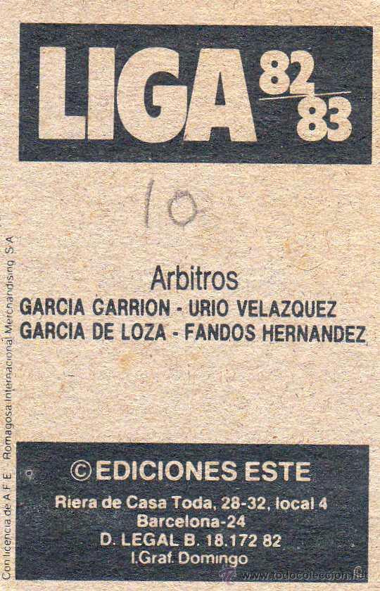 Cromos de f&uacute;tbol: arvitros, cromos este 82/83 - Foto 2
