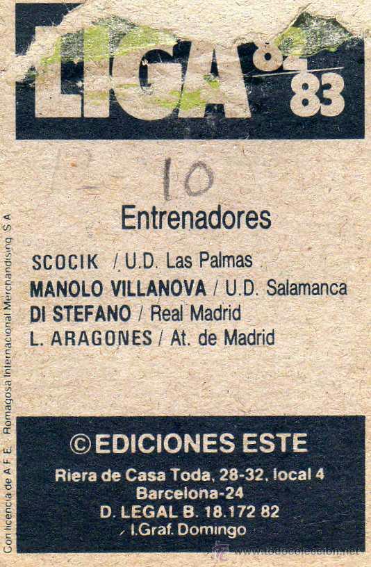 Cromos de f&uacute;tbol: entrenadores, cromos este 82/83 - Foto 2