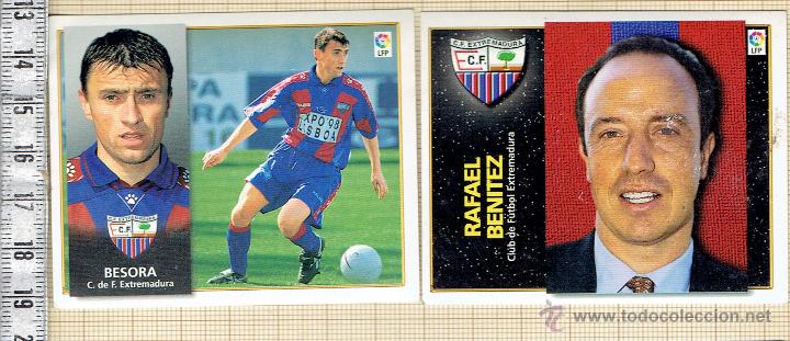 Cromos de F&uacute;tbol: LOTE 2 CROMOS CLUB DE FUTBOL EXTREMADURA-EDICIONES ESTE LIGA 98-99.