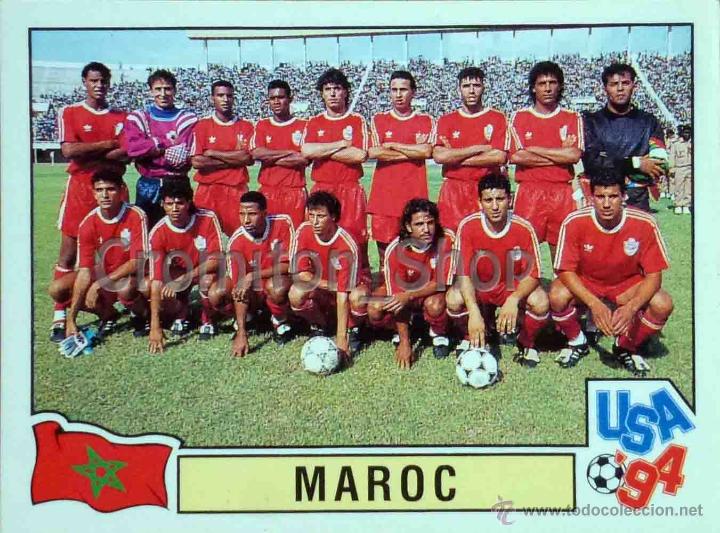 Football Stickers: N&ordm; 410 TEAM MAROC - USA 94 ESTADOS UNIDOS 1994 PANINI MUNDIAL WORLD CUP