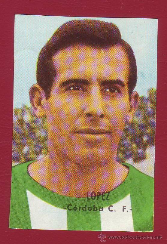 Fu&szlig;ball-Sticker: DISGRA - CAMPEONATO DE LIGA 66 67 - 1966 1967 - CORDOBA - LOPEZ - (RECUPERADO)