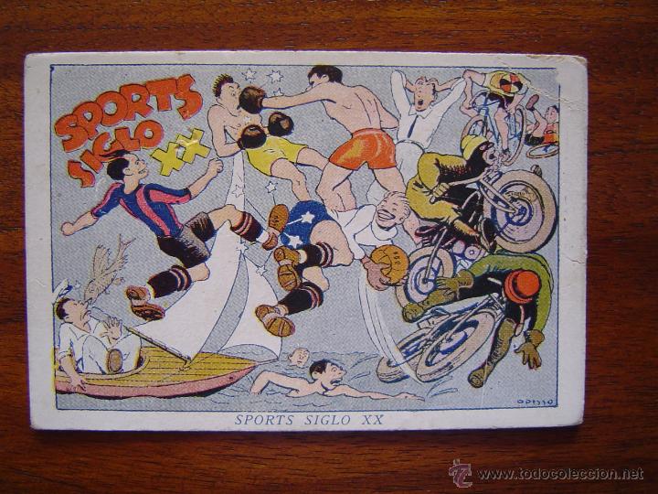 Cromos de F&uacute;tbol: SPORTS SIGLO XX - Colecci&oacute;n Completa (32 cromos), dibujada por OPISSO - Del 2 al 13 son de Futbol