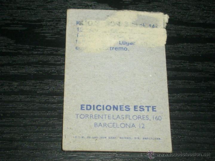 Cromos de f&uacute;tbol: -ESTE 74-75 : JARA ( VALENCIA ) - Foto 2