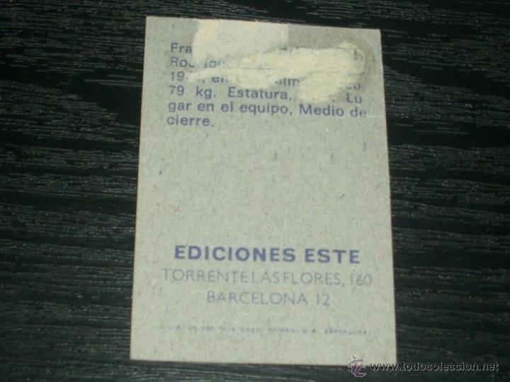 Cromos de f&uacute;tbol: -ESTE 74-75 : CASTELLANO ( LAS PALMAS ) - Foto 2