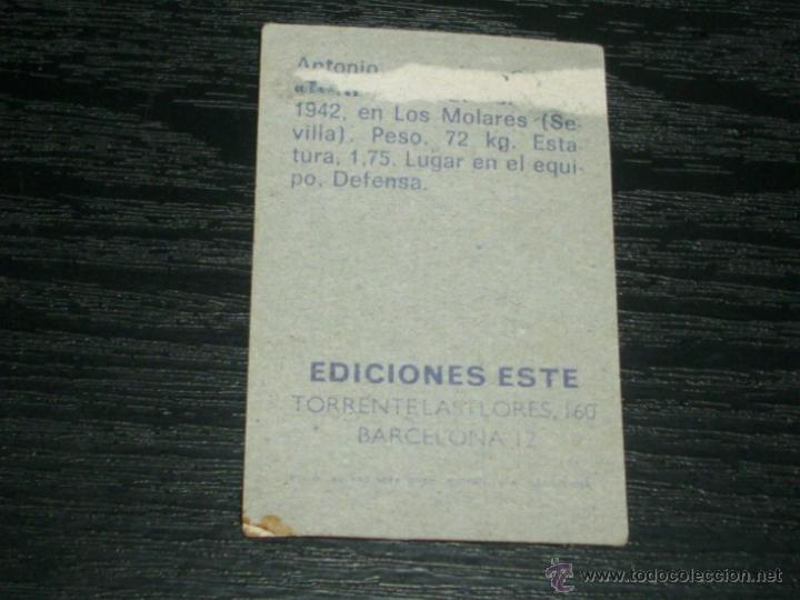 Cromos de f&uacute;tbol: -ESTE 74-75 : TONI ( GRANADA ) - Foto 2