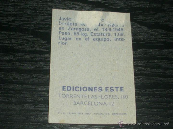 Cromos de f&uacute;tbol: -ESTE 74-75 : CHIRRI ( GRANADA ) - Foto 2