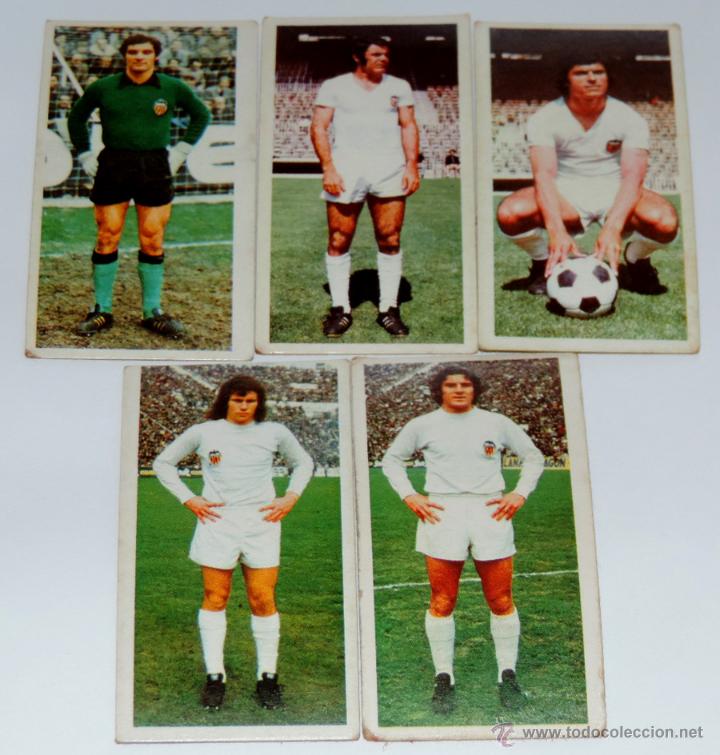 Cartes &agrave; collectionner de Football: 5 CROMOS DEL VALEWNCIA C.F. ALBUM LIGA 75 / 76 DE ESTE, VER LA SEGUNDA FOTO DONDE VIENEN LOS NOMBRES