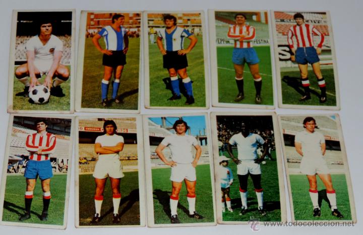 Cromos de Futebol: 10 CROMOS DE FUTBOLISTAS ALBUM LIGA 75 / 76 DE ESTE, VER LA SEGUNDA FOTO DONDE VIENEN LOS EQUIPOS