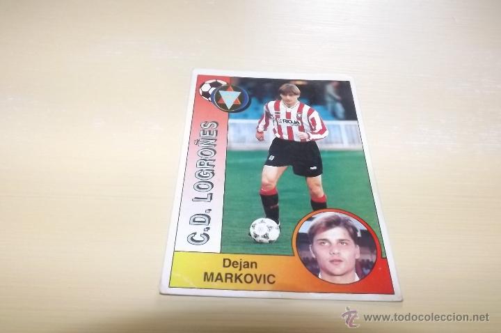 Cromos de f&uacute;tbol: ED. PANINI 1994 95 ( BAJA ) MARKOVIC -CD LOGRO&Ntilde;&Eacute;S ( JAM&Aacute;S PEGADO ) - Foto 1