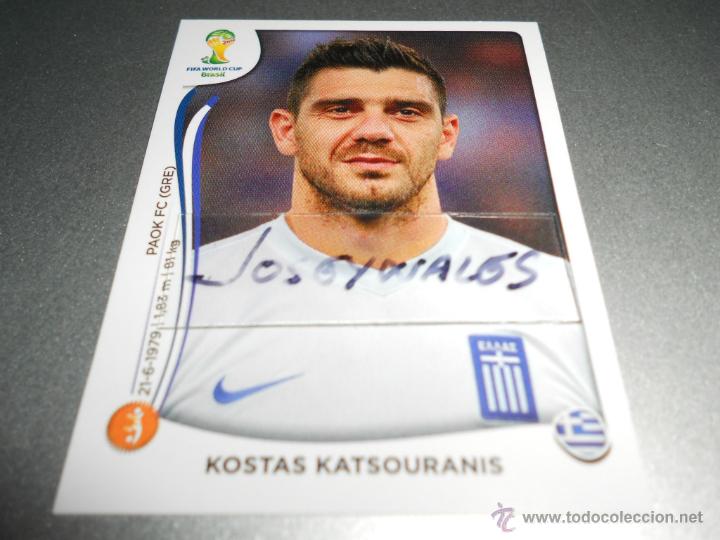 Figurine di Calcio: 214 KOSTAS KATSOURANIS GRECIA CROMOS ALBUM MUNDIAL FUTBOL 14 FIFA WORLD CUP BRASIL 2014