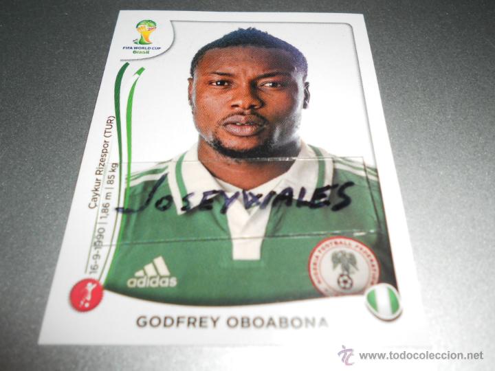 Football Stickers: 474 GODFREY OBOABONA NIGERIA CROMOS ALBUM MUNDIAL FUTBOL 14 FIFA WORLD CUP BRASIL 2014