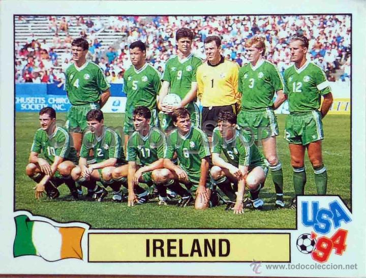 Football Stickers: N&ordm; 334 TEAM IRELAND - USA 94 ESTADOS UNIDOS 1994 PANINI MUNDIAL WORLD CUP