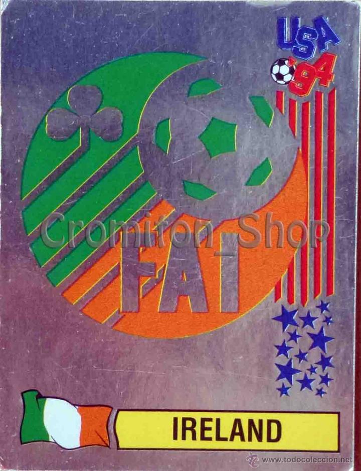 Football Stickers: N&ordm; 325 ESCUDO IRELAND - USA 94 ESTADOS UNIDOS 1994 PANINI MUNDIAL WORLD CUP