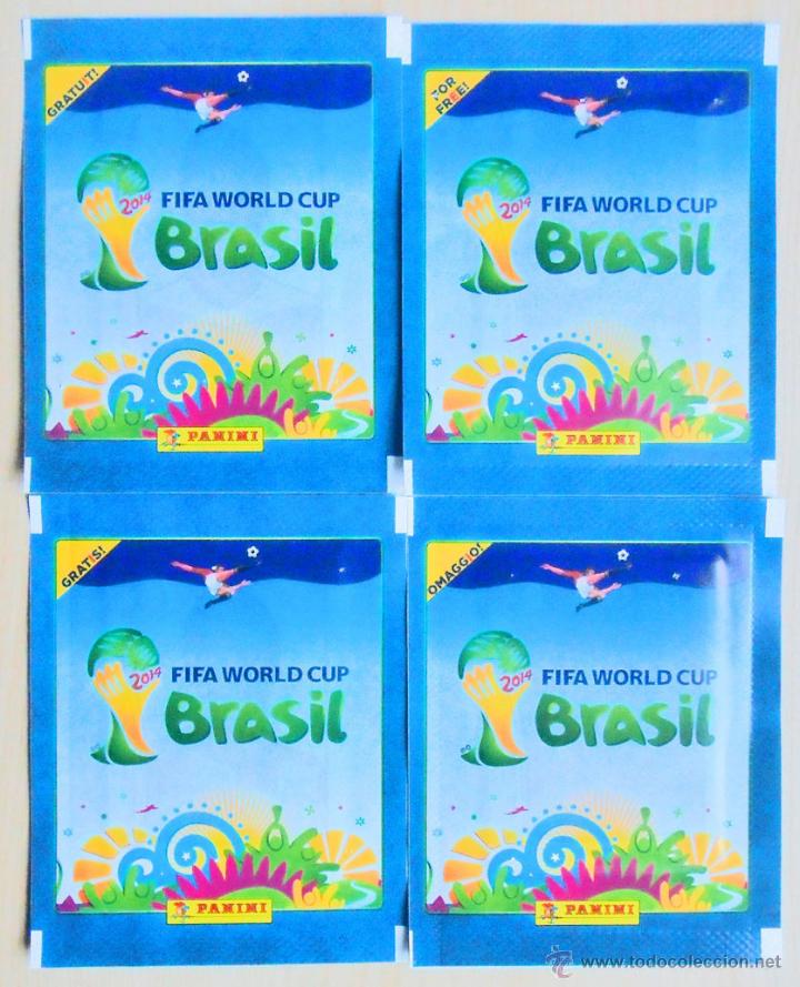 Cromos de F&uacute;tbol: LOTE 4 SOBRES PROMOCIONALES DIFERENTES LIDL PANINI FIFA WORLD CUP BRASIL 2014 WM2014