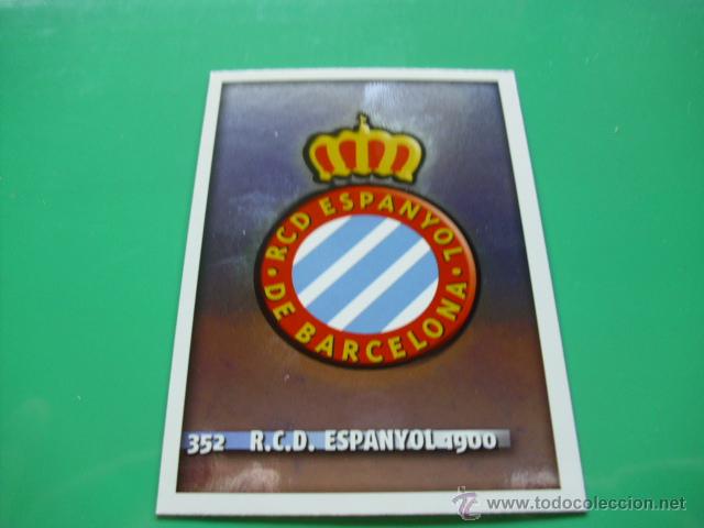 Cromos de Futebol: 354 ESCUDO (ESPA&Ntilde;OL) - BRILLO LISO PUNTAS CUADRADAS - MUNDICROMO FICHAS QUIZ LIGA 2014 2015