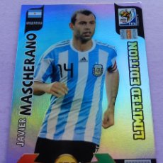 Cromos de Fútbol: MASCHERANO ARGENTINA LIMITED EDITION CARD FICHA EDICION LIMITADA ADRENALYN XL WORLD CUP 2010 PANINI