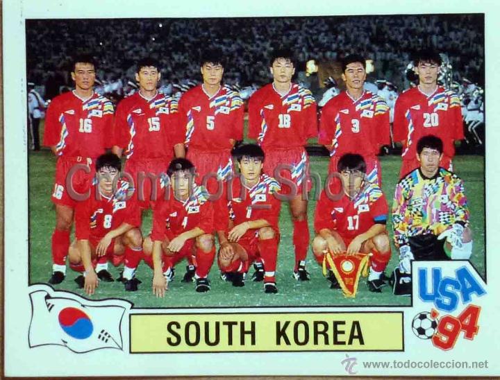 Fu&szlig;ball-Sticker: N&ordm; 219 TEAM SOUTH KOREA - USA 94 ESTADOS UNIDOS 1994 PANINI MUNDIAL WORLD CUP