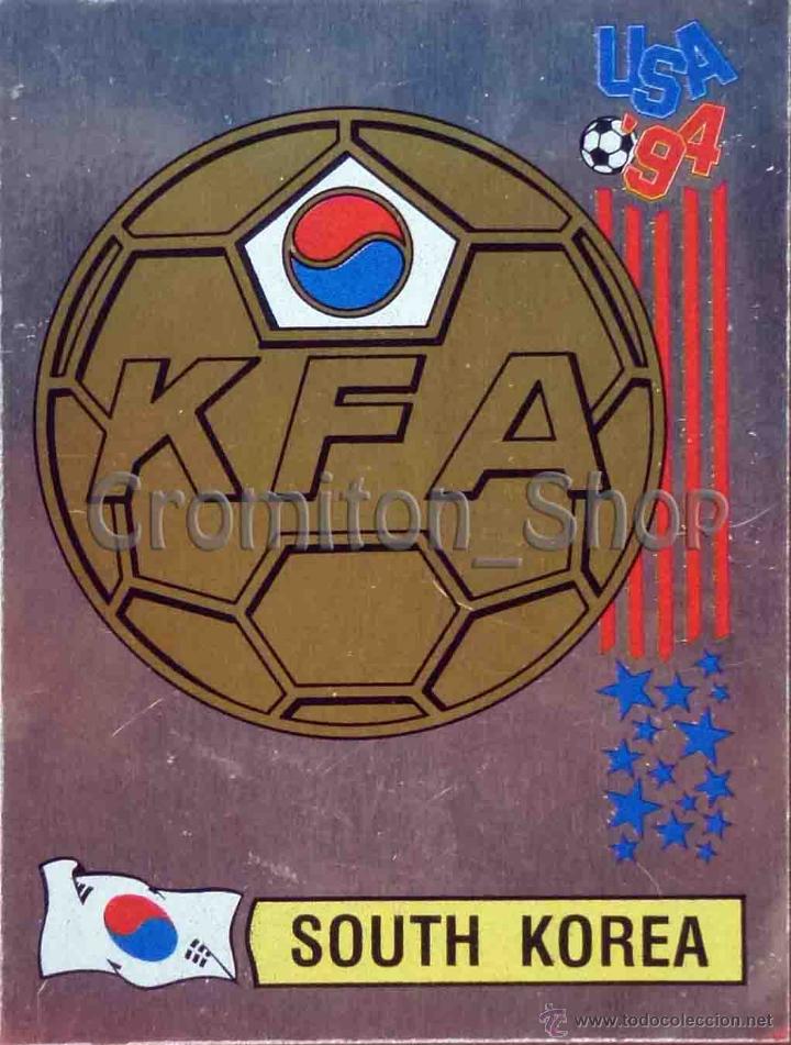 Fu&szlig;ball-Sticker: N&ordm; 210 ESCUDO SOUTH KOREA - USA 94 ESTADOS UNIDOS 1994 PANINI MUNDIAL WORLD CUP