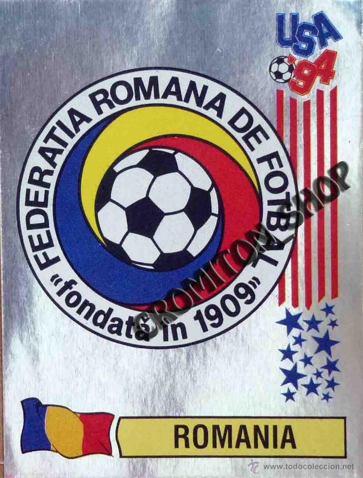 Fu&szlig;ball-Sticker: N&ordm; 77 ESCUDO ROMANIA - USA 94 ESTADOS UNIDOS 1994 PANINI MUNDIAL WORLD CUP