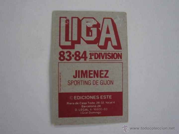 Cromos de f&uacute;tbol: ESTE 83-84  JIMENEZ  SPORTING GIJON  1983-1984 - Foto 2