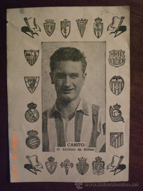 Cromos de f&uacute;tbol: CANITO ATLETICO DE BILBAO - EDITORIAL ROLLAN - Foto 1