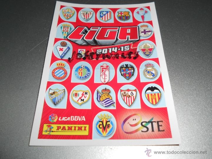 Cromos de F&uacute;tbol: CROMO CONMEMORATIVO N&ordm; 2 ESCUDOS CROMOS ALBUM EDICIONES ESTE LIGA FUTBOL 2014 2015 14 15 PANINI