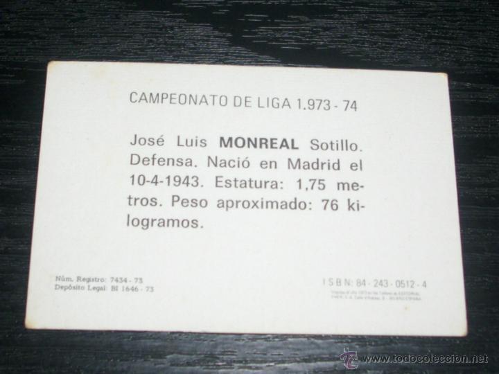 Cromos de f&uacute;tbol: -FHER 73-74 : MONREAL  ( MALAGA ) - Foto 2