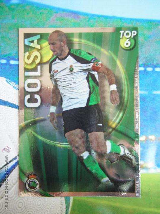 Cromos de F&uacute;tbol: MUNDICROMO 2010 11 COLSA 592 TOP VERDE BRILLO DEL R.SANTANDER