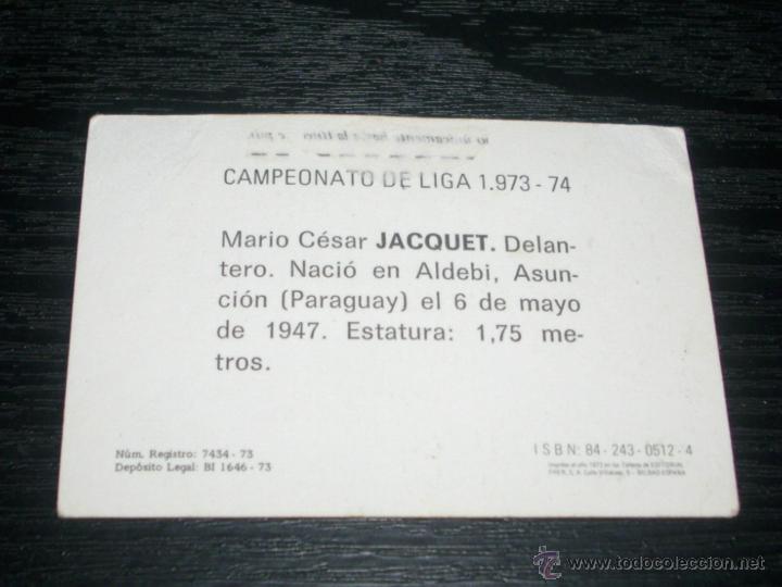 Cromos de f&uacute;tbol: -FHER 73-74 : JACQUES  ( OVIEDO ) - Foto 2