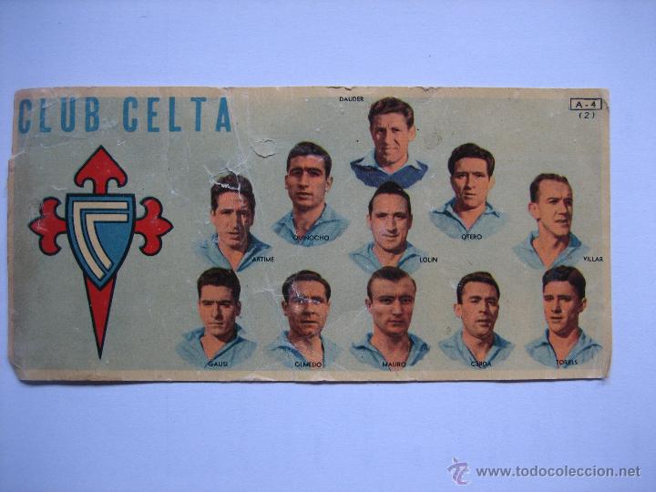 Cromos de Futebol: Cromo Real Club Celta Vigo chocolates Batanga - Primera Divisi&oacute;n 1954-1955 54-55