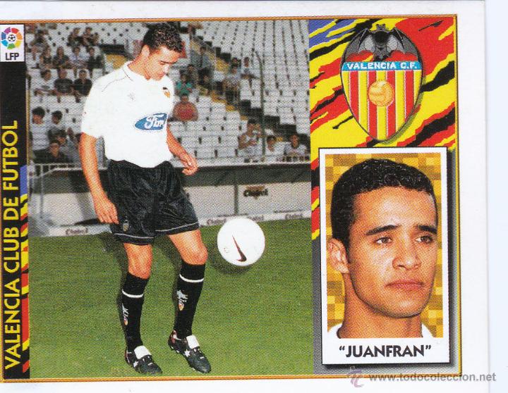 Cromos de f&uacute;tbol: ESTE 97/98 JUANFRAN COLOCA DEL VALENCIA ( LEVE VENTANILLA LATERAL)(A-9) - Foto 1