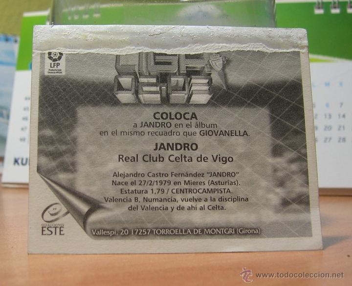 Cromos de f&uacute;tbol: EDICIONES ESTE 2002-2003  02 03 JANDRO  (COLOCA) CELTA  VENTANILLA LEER - Foto 2